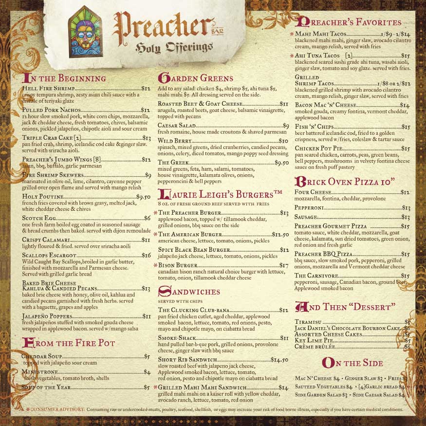 Preacher_Bar_Menu